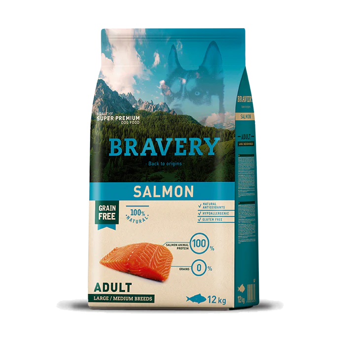 BRAVERY Saumon - Chien adulte (races moyennes/grandes)