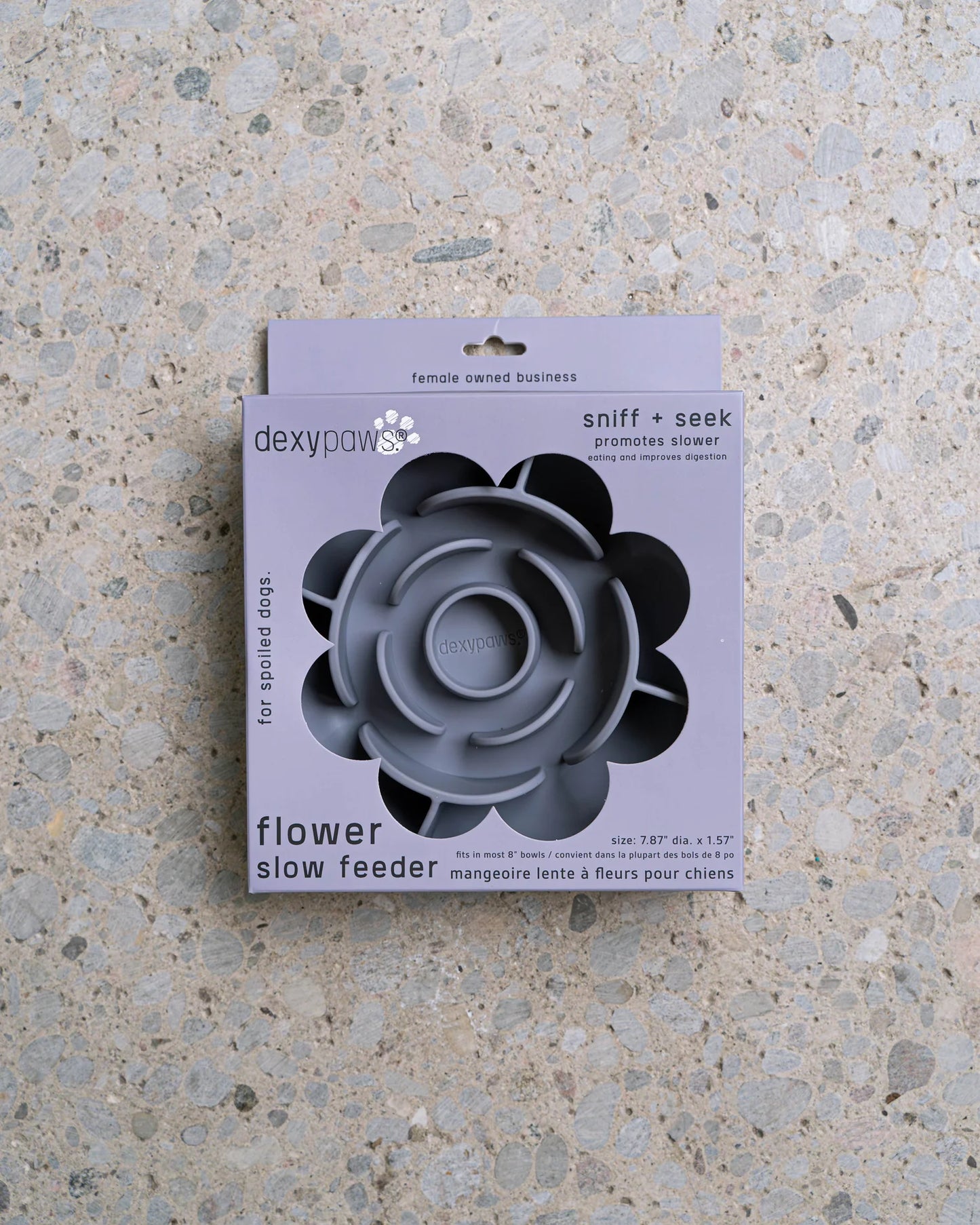 Bol ralentisseur fleur grise