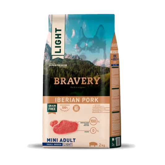 BRAVERY Porc ibérique allégé - Chien adulte (petites races)