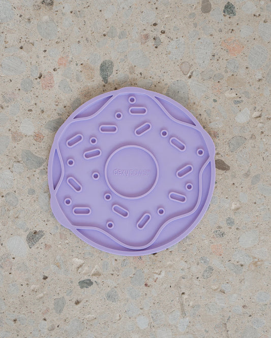 Tapis à lécher beigne mauve