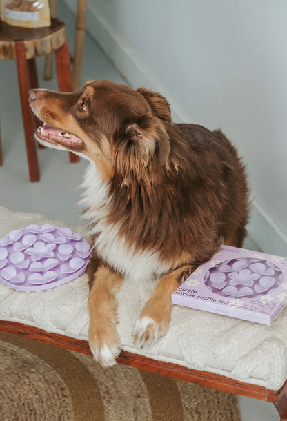 Tapis de fouille fleur rose