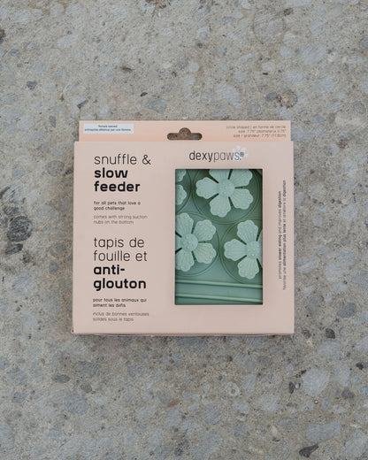 Tapis de fouille / tapis à lécher fleur verte