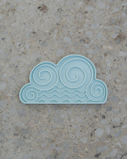Tapis à lécher nuage bleu