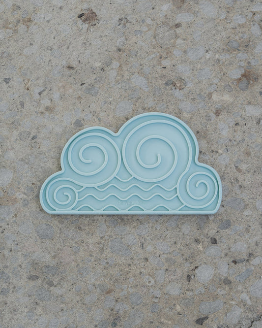 Tapis à lécher nuage bleu